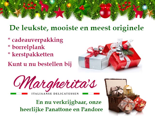 Margherita's Italiaanse delicatessen Zutphen. De leukste kerstpakketten van Zutphen.